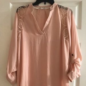 Peach lace top